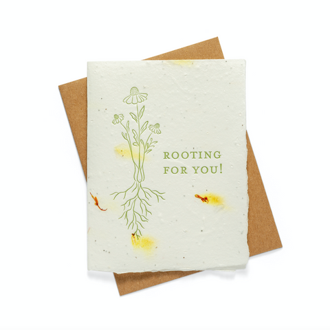 Rooting for you | Seed Card | Letterpress Greeting Card