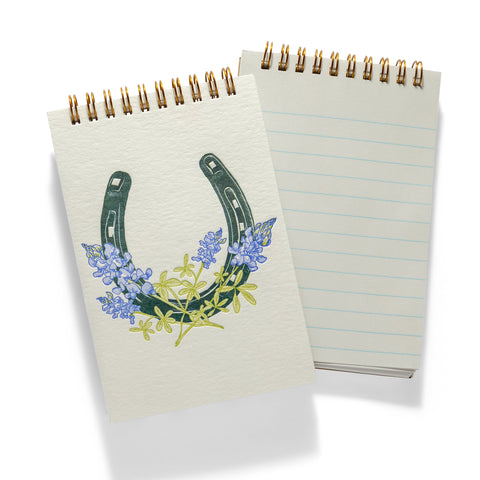 Horseshoe & Bluebonnets | Letterpress Notebook