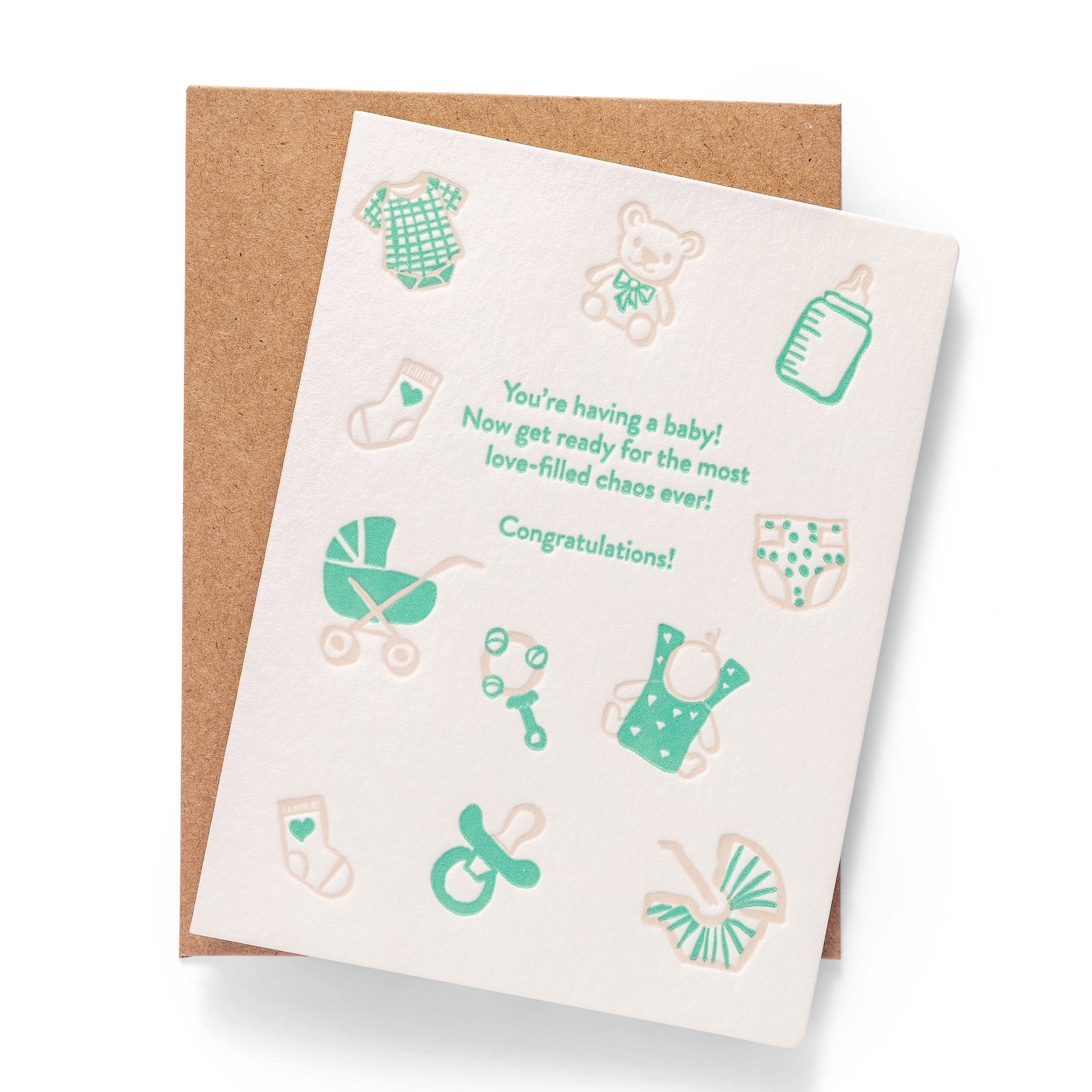 Baby Chaos | Baby | Letterpress Greeting Card
