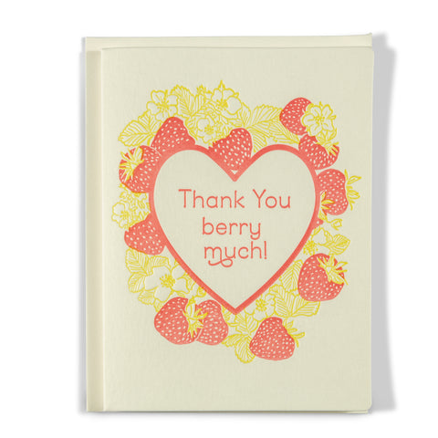 Thanks a Berry | Thank You | Letterpress Greeting Card