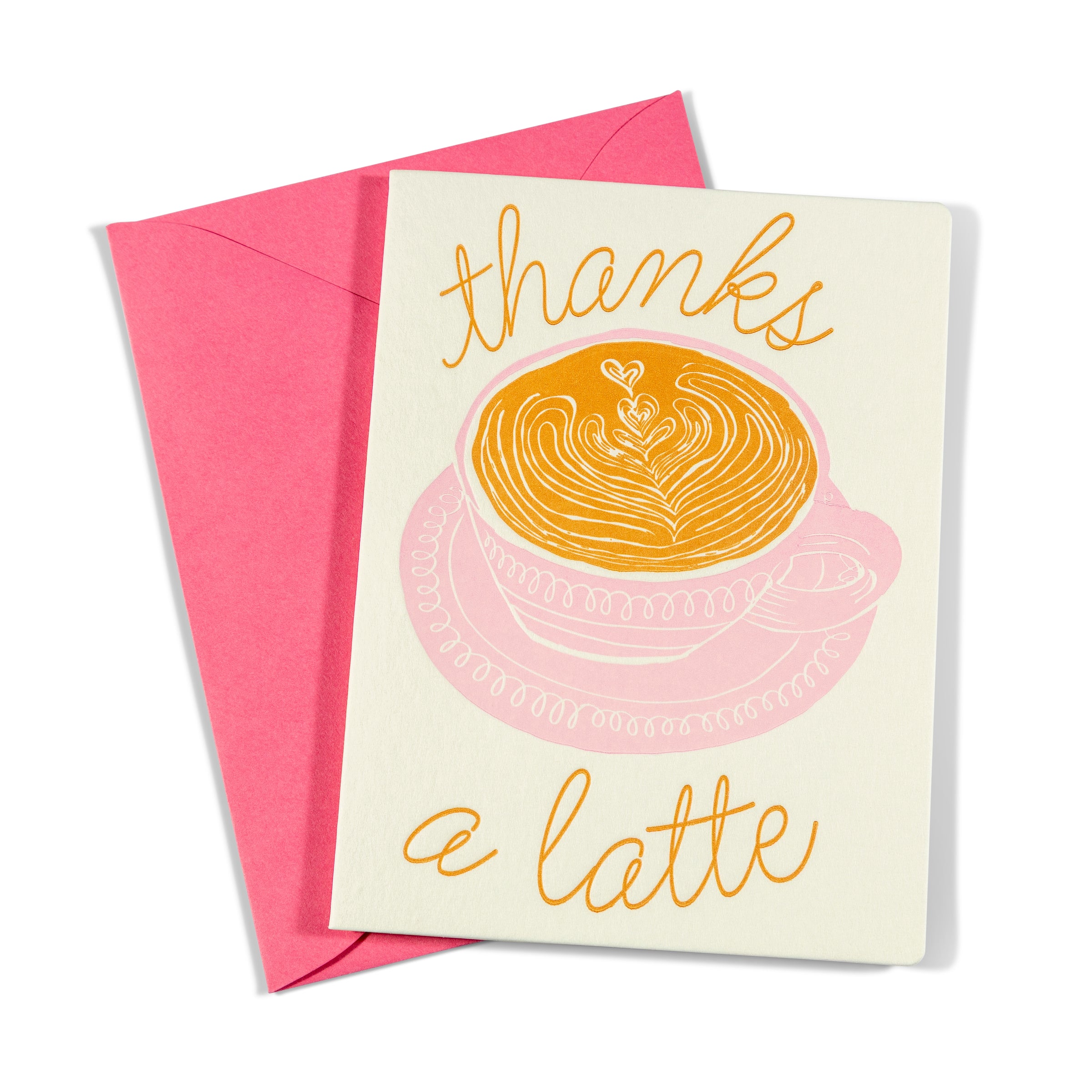 Thanks a Latte | Thank You | Letterpress Greeting Card