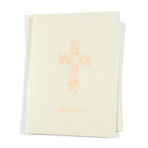 Floral Cross | Holiday | Letterpress Greeting Card