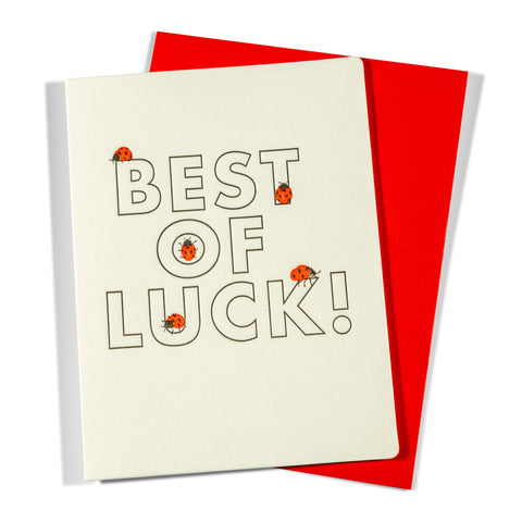 Luck Lady Bug | Multi-Use | Letterpress Greeting Card