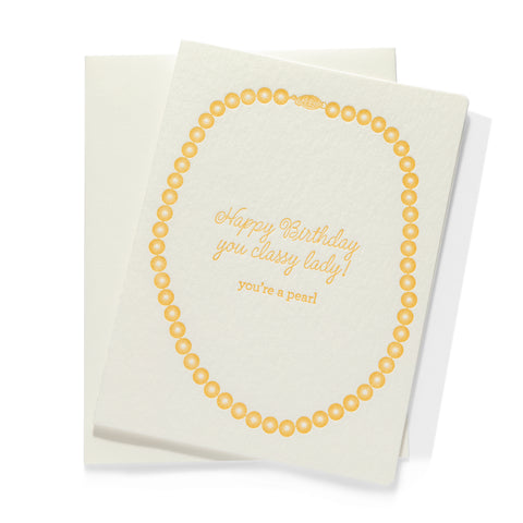 Pearl Birthday | Birthday | Letterpress Greeting Card