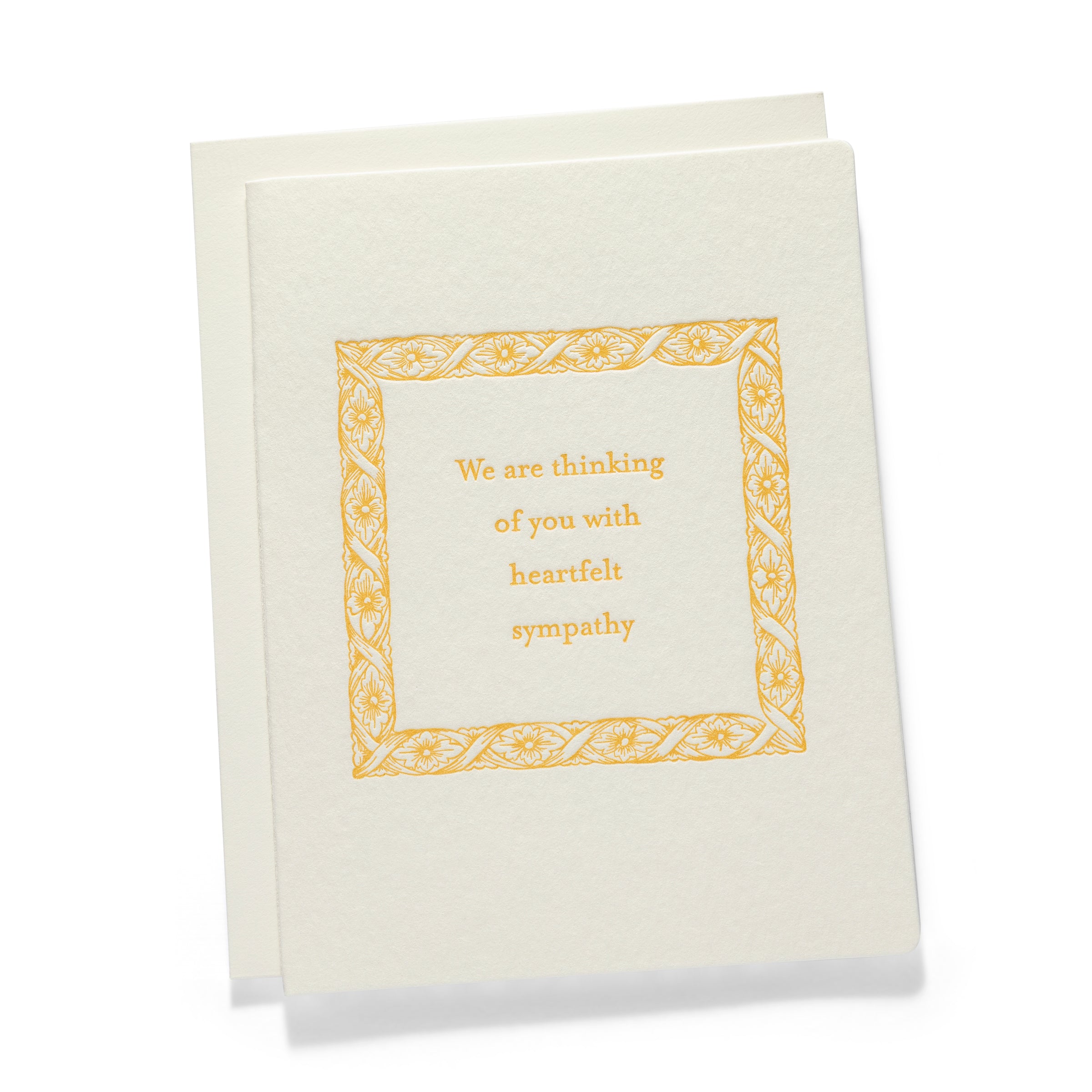 We Sympathy | Sympathy | Letterpress Greeting Card