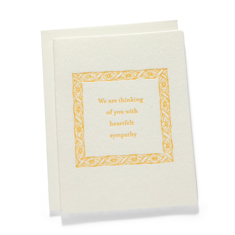 We Sympathy | Sympathy | Letterpress Greeting Card