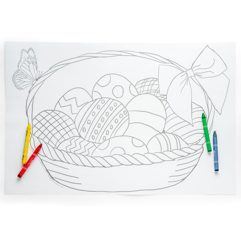 Coloring Place Mats | Easter Basket