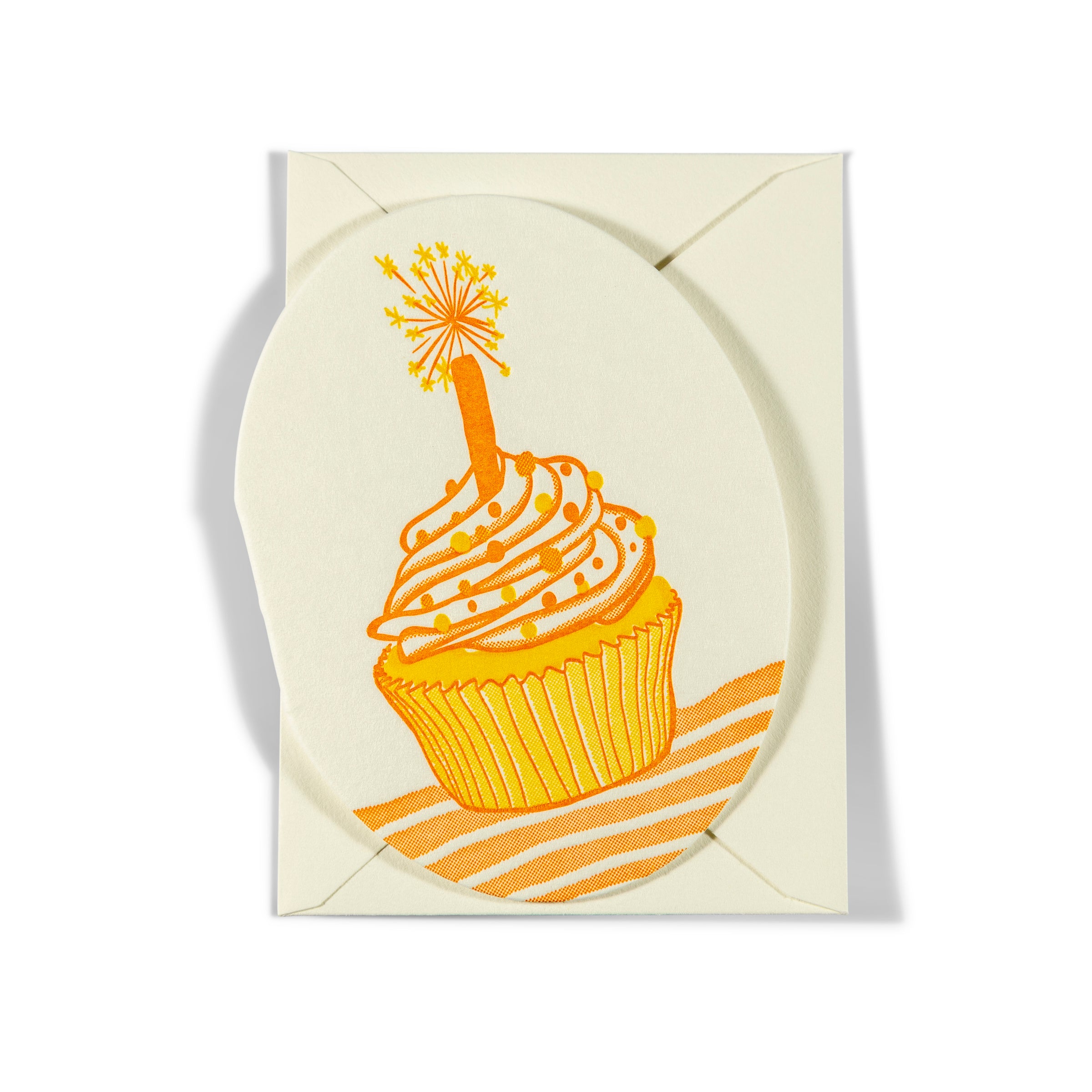 Mini Letterpress Enclosure Card | Cupcake