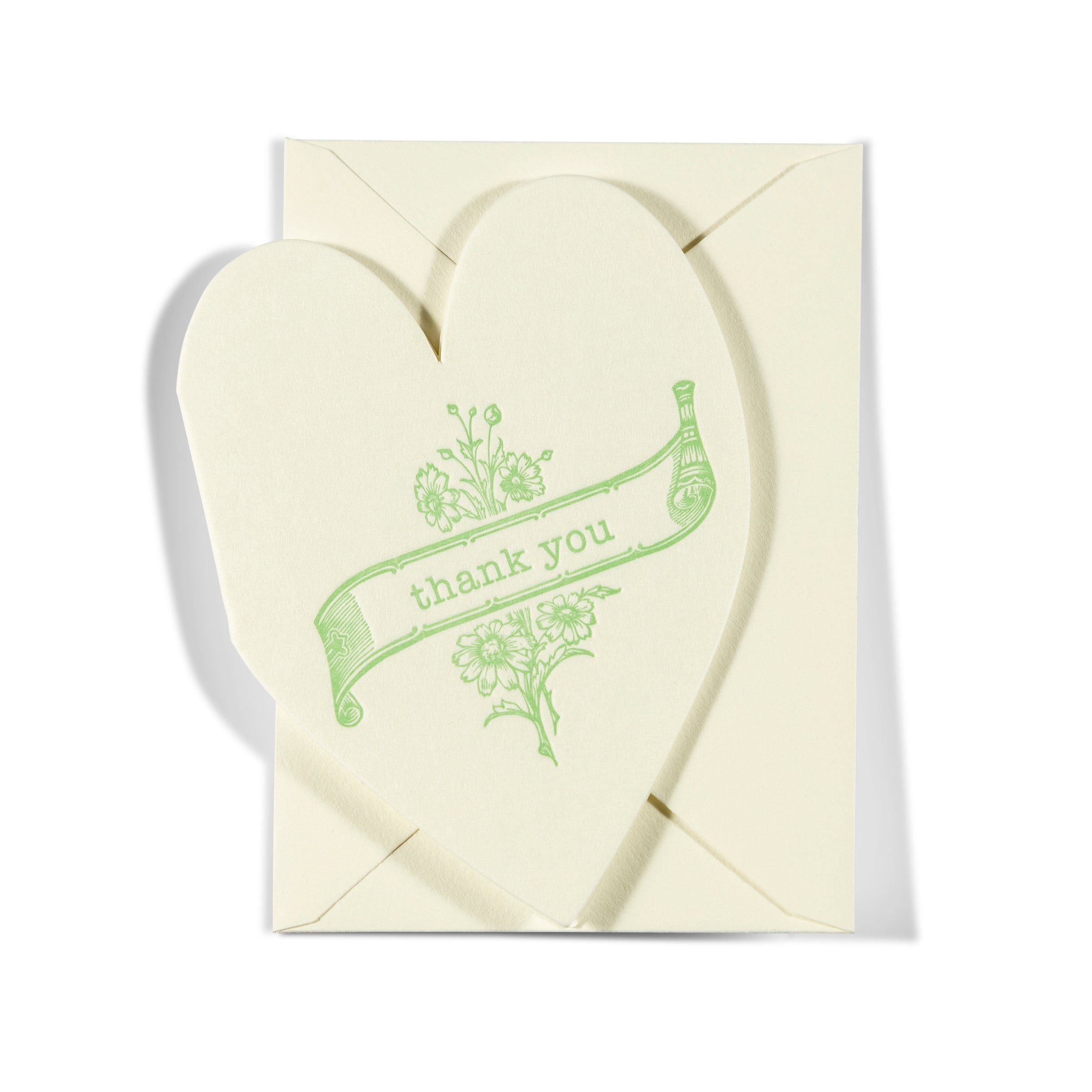 Mini Letterpress Enclosure Card | Vintage Thank You