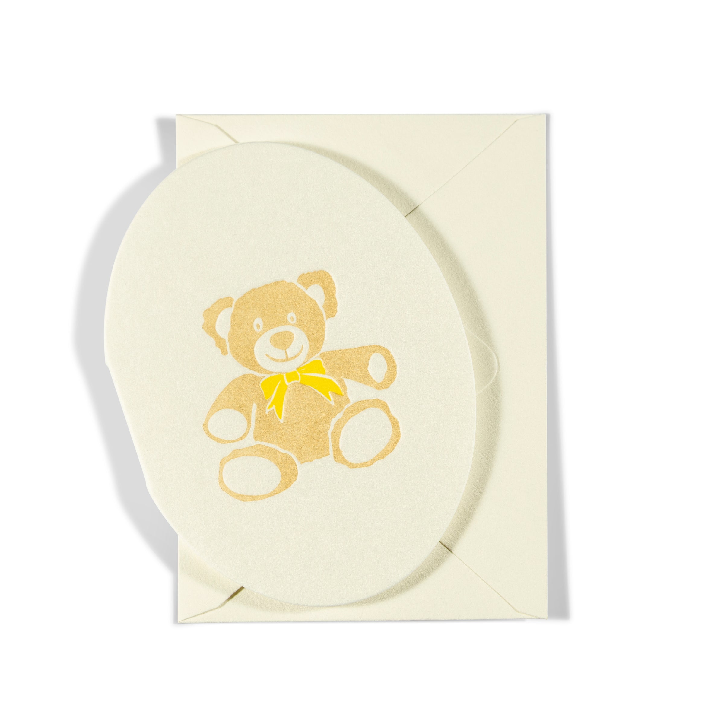 Mini Letterpress Enclosure Card | Teddy Bear