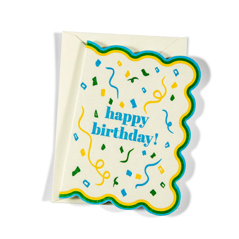 Mini Letterpress Enclosure Card | Confetti Birthday