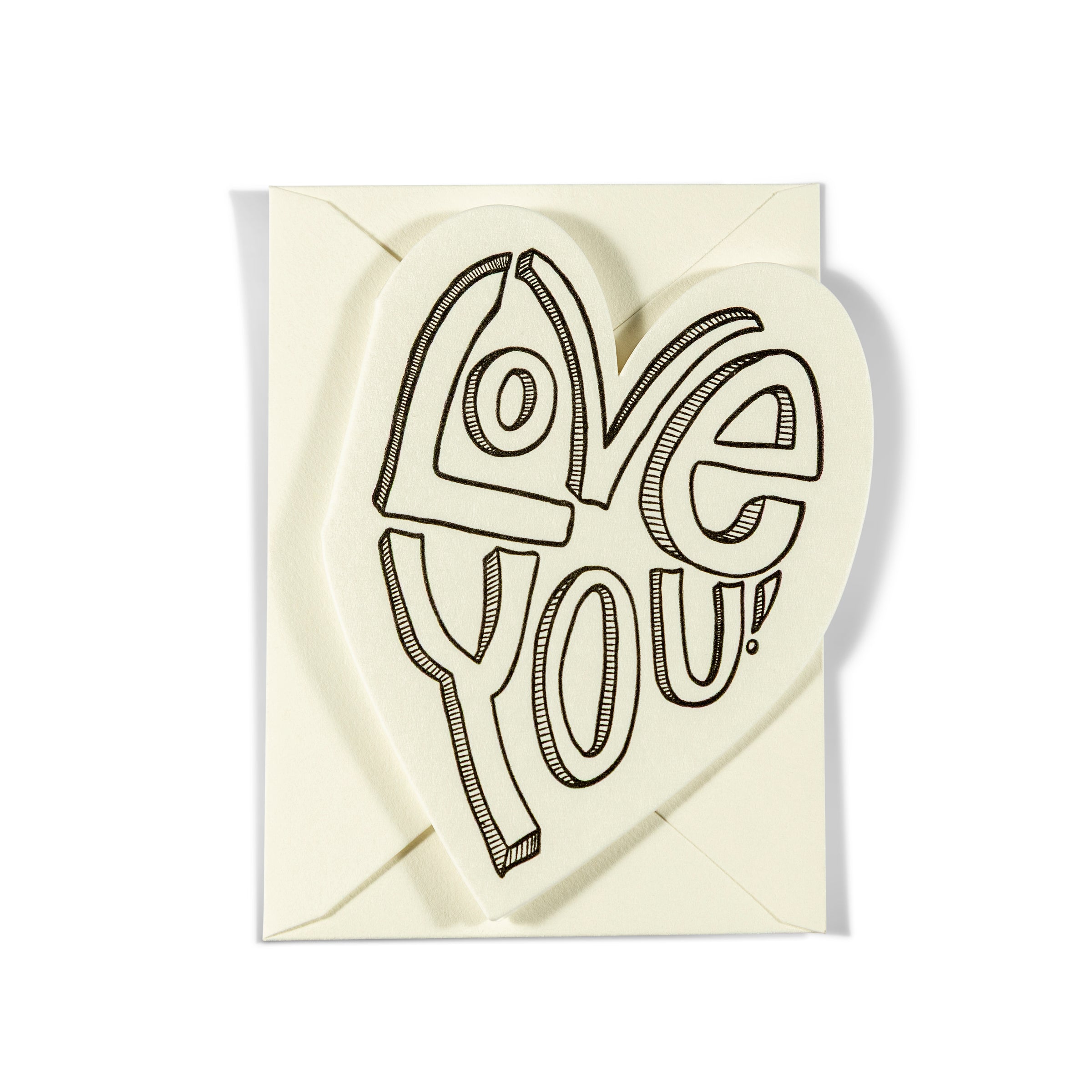 Mini Letterpress Enclosure Card | Love You!