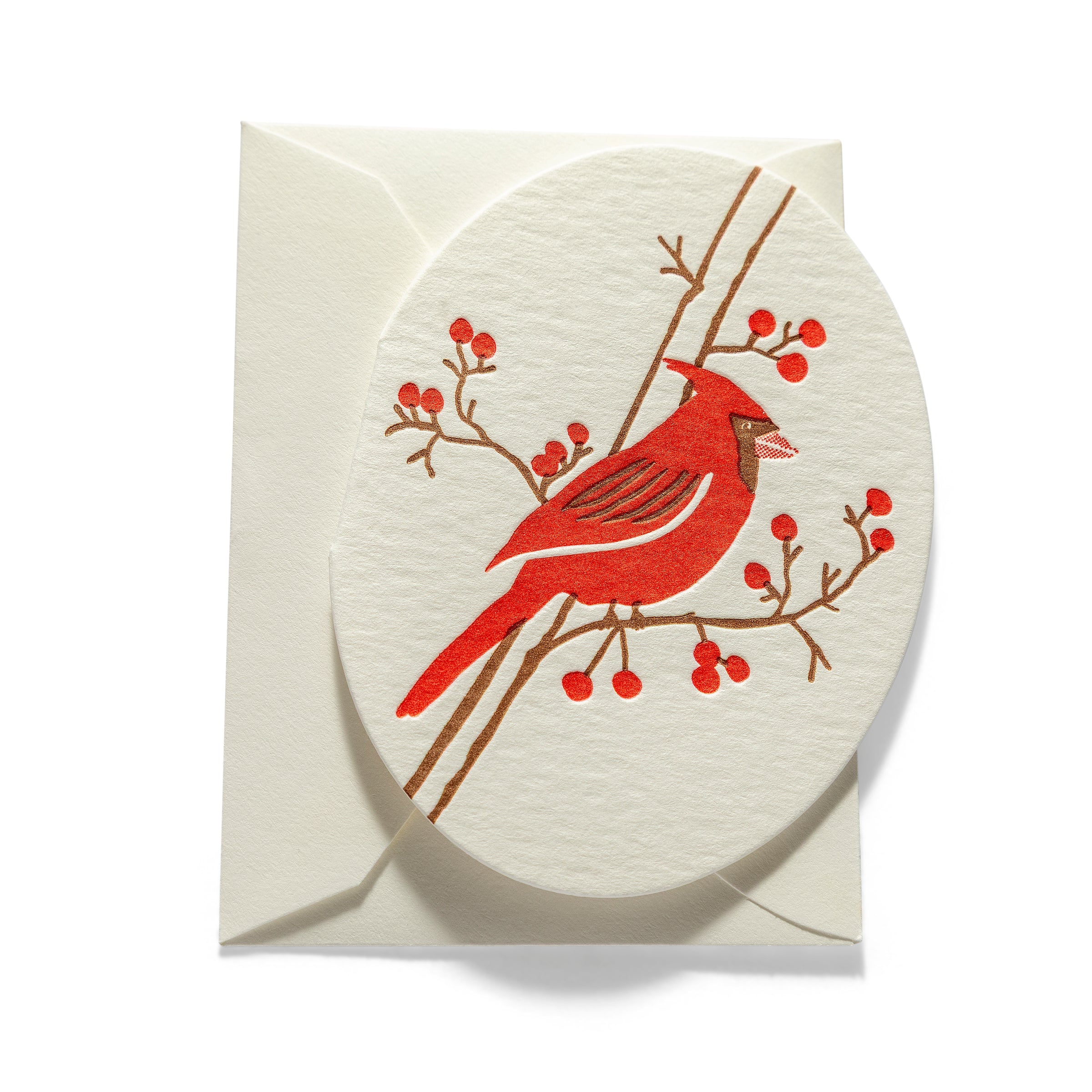 Mini Letterpress Enclosure Card | Cardinal