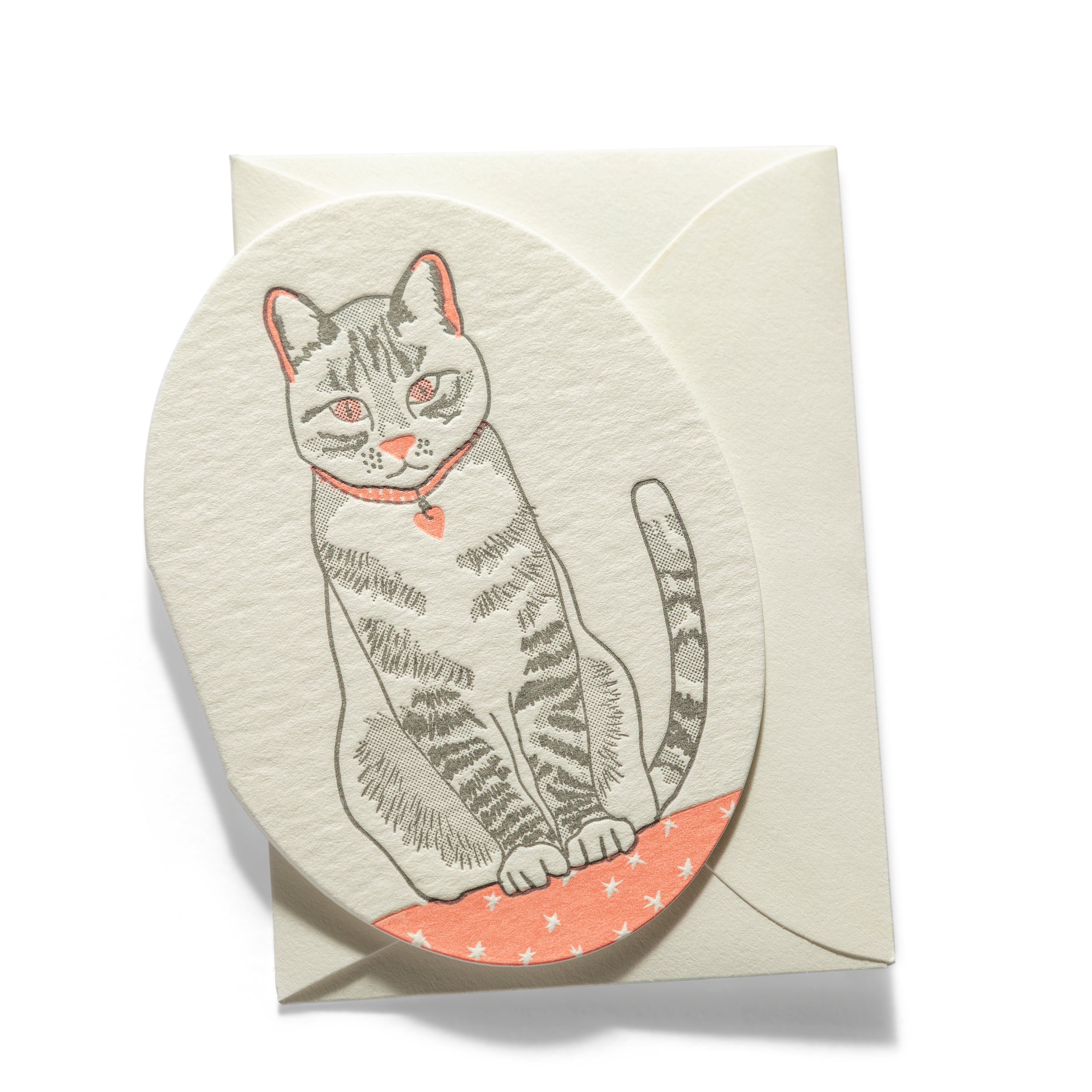 Mini Letterpress Enclosure Card | Cat