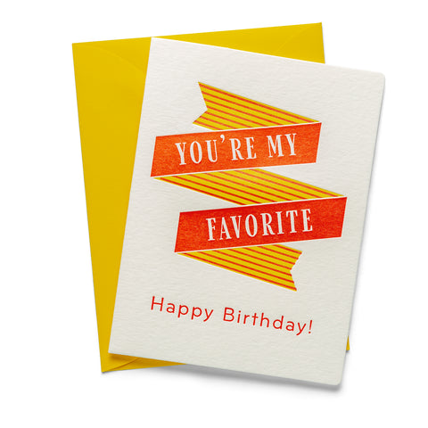 Favorite Birthday | Birthday | Letterpress Greeting Card