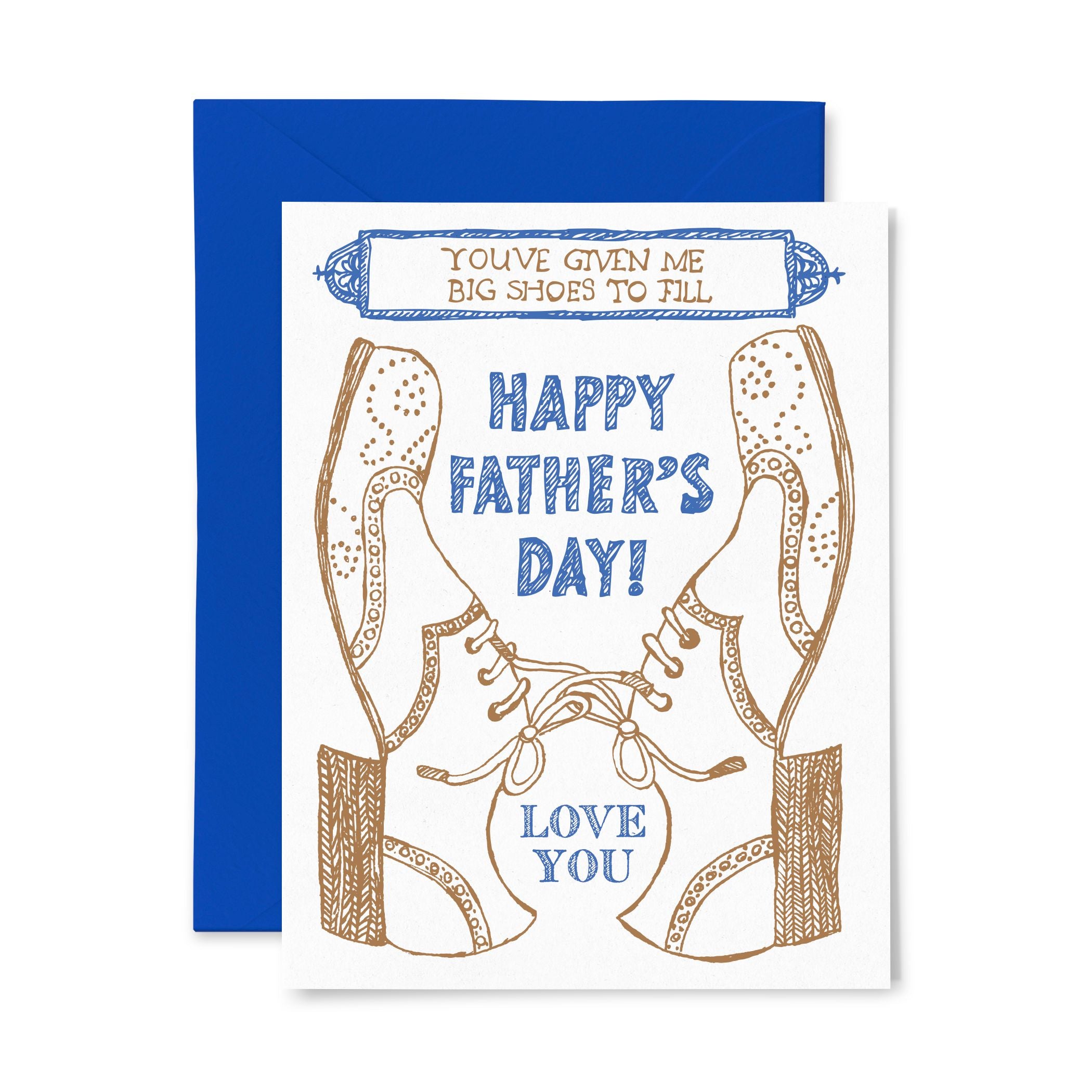 Big Shoes | Father's Day | Letterpress Greeting Card